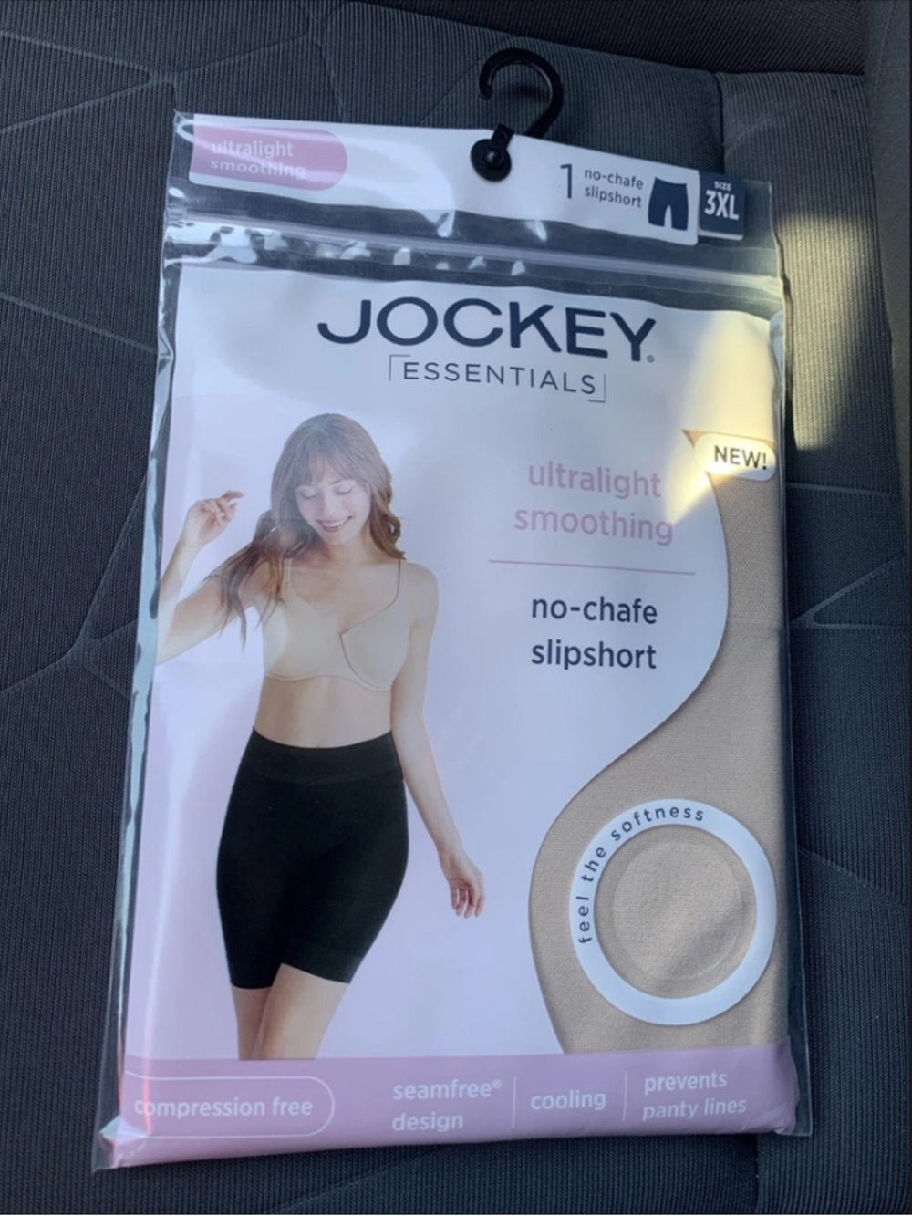 2/$20 Jockey Essentials No-Chafe Slipshort — Nude/Tan Plus Size 3XL